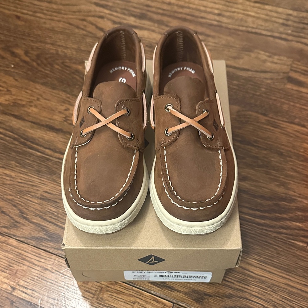 Sperry Brown Kids Boat Shoes